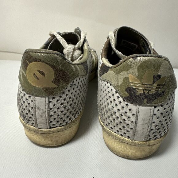 Adidas Superstar Sneaker Mens 12 Quickstrike 80s Style Shell Toe Camo Gold - Picture 5 of 16